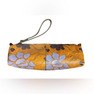 Patricia Nash wristlet wallet leather floral print s3